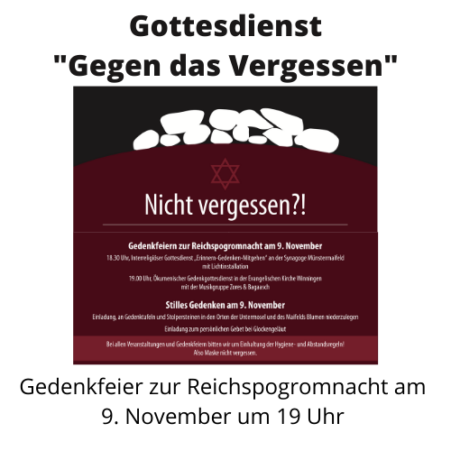 Gottesdienst “Gegen das Vergessen”